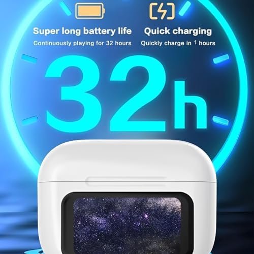 Air Pro Z Wireless Earbuds, Visible Touch Screen Control, Environmental Noise Cancelling, Bluetooth 5.0, ANC, ENC, Hands-Free Calling, White - Image 5