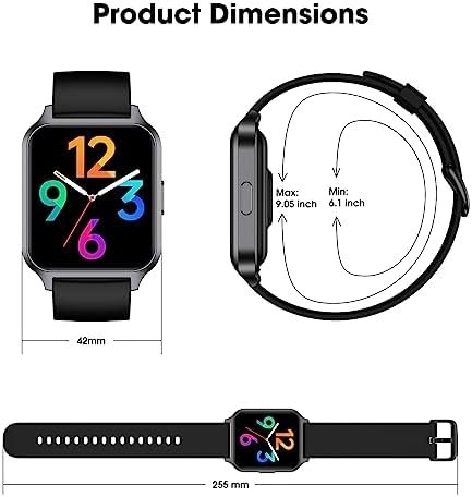 Smart Watch, 42mm Full Touchscreen Fitness Watch, Fitness Tracker with Heart Rate Monitor & SpO2, Step Counter, IP68 Waterproof Pedometer Watch for Women Men - Image 7