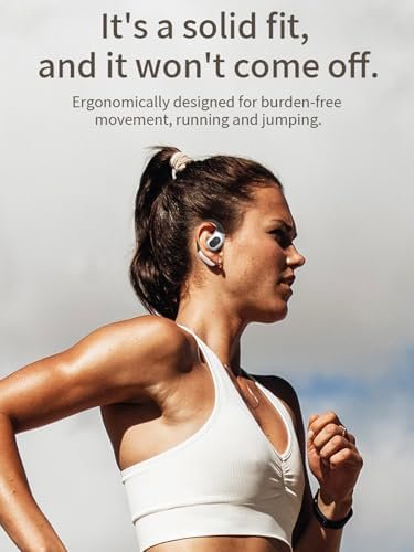 Open-Ear Headphones, Ultra Comfort Open Ear Earbuds, Open Ear Headphones Wireless Bluetooth for Snug Fit, Ergonomic Ear Hook, Balanced Sound, IPX7 Waterproof, 40H Playtime, Bluetooth 5.3, Clear Calls - Image 7