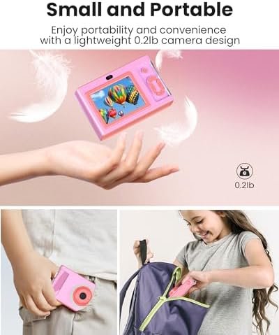Digital Camera, FHD 1080P 48MP Camera with 8X Zoom and Dual Camera, Compact Kids Camera with 32GB TF Card, Christmas Birthday Toy Gifts for Beginner, Student, Children, Teen, Boys and Girls - Image 6