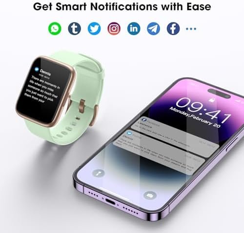 Smart Watch, Fitness Tracker with Heart Rate, SpO2 and Sleep Monitor, 44mm Swimming Waterproof Watch, Fitness Watches for Women Men, Step Tracker, Smartwatch Compatible with iOS Android Phones - Image 5