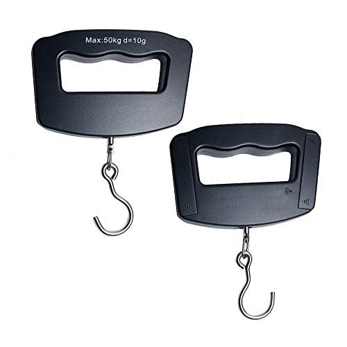 Digital Hanging Luggage Scale,Portable Handheld Baggage Suitcase Electronic Scale for Travel Household Fishing and Gift 110lb Black - Image 2