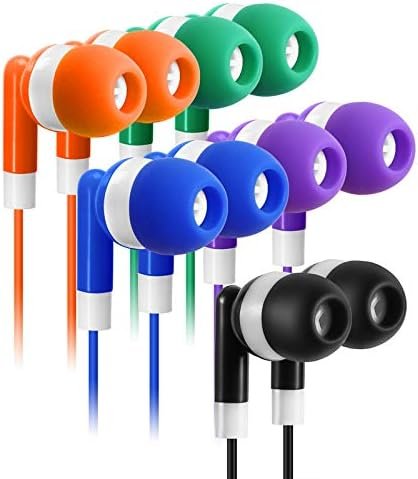Bulk Earbuds Headphones 100 Pack Earphones Wholesale Classroom Ear Buds Kids Bulk Headphones Mixed 5 Assorted Colors Earbuds for Schools, Libraries, Hospitals (Mixed-Color) - Image 5
