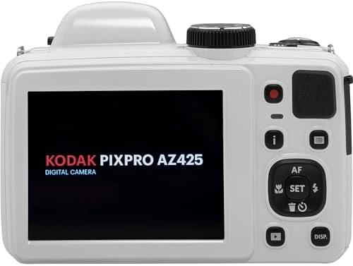 Kodak PIXPRO AZ425 20MP Digital Camera 42X Optical Zoom 24mm Wide Angle Lens 1080P Full HD Video Optical Image Stabilization 3" LCD Vlogging Camera (White) + 64GB Card + Case + Tripod + Bundle - Image 2