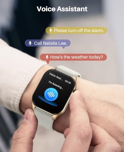 Smart Watch for Men Women, Infrared True Blood Oxygen Monitor, 2.04-inch AMOLED Display, Heart Rate Blood Pressure Sleep, IP68 Waterproof Fitness Tracker, Compatible with Android and iOS Beige - Image 5