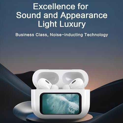 Air Pro Z Wireless Earbuds, Visible Touch Screen Control, Environmental Noise Cancelling, Bluetooth 5.0, ANC, ENC, Hands-Free Calling, White - Image 6