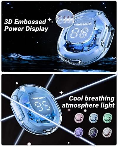 ACEFAST Wireless Earphones Bluetooth 5.3 Headphones LED Power Display Mini Crystal in-Ear Earbuds with Wireless Charging Case Touch Control Built-in Mic Headphone for Sports Waterproof Earphone - Image 6