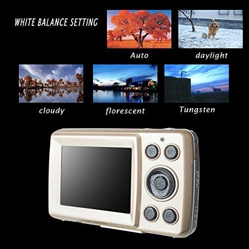 Digital Camera, 2.4'' TFT HD Digital Compact Cameras, 8X Digital Zoom Rechargeable Pocket Digital Cameras for Kids, Students, Teens, Elderly, Beginners Gold - Image 5
