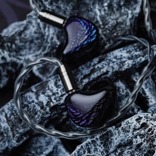 HiFiGo Kinera Celest Wyvern Abyss 10mm Dynamic Driver IEM Earphones, LCP in-Ear Headphone with 0.78mm 2-Pin Connector, Harman Curve Tuning and High-Resolution Sound (Abyss)