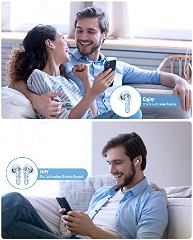 ACEFAST Wireless Earphones Bluetooth 5.3 Headphones LED Power Display Mini Crystal in-Ear Earbuds with Wireless Charging Case Touch Control Built-in Mic Headphone for Sports Waterproof Earphone - Image 7