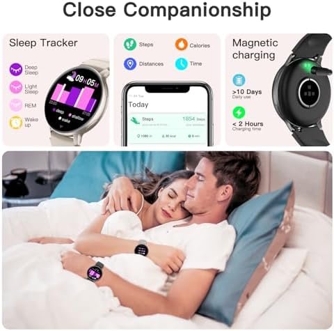 Smart Watch (Answer/Make Call), Smartwatch Fitness Tracker for Android and iOS Phones with Heart Rate Sleep Tracking, Multi Sport Modes, Blood Oxygen, Ai Voice Control,Fitness Watch for Women Men - Image 5