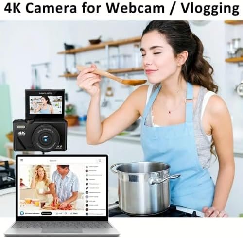64MP Digital Camera for Photography and Video: 4K Vlogging Camera for YouTube with 3’’ Flip Screen,16X Digital Zoom, 32GB TF Card(Black) - Image 6