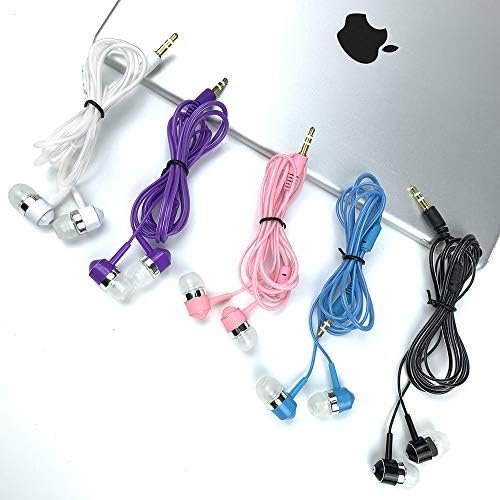 Earbud Headphones Bulk Wired Earphones Mixed Colors 10 Packs Compatible with iPhone Smartphone Computer Laptop MP3 School Classroom - Image 2