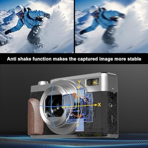 Digital Camera, Cameras for Photography,56MP&4K Video Camera, 18X Zoom Vlogging Camera for YouTube, Portable Compact Small Camera with 2 Batteries, Digital Point and Shoot Camera with Beauty Function - Image 5