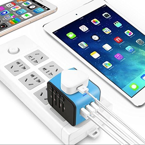 JMFONE Universal Travel Adapter, International Power Plug Adapter with USB-C & USB-A Ports and Multi AC Sockets, All-in-One Worldwide Travel Outlet Charger Adapter for EU US UK AU 200+ Countries - Image 8