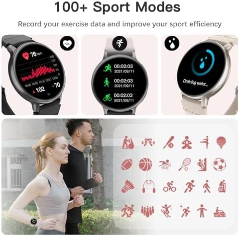 Smart Watch (Answer/Make Call), Smartwatch Fitness Tracker for Android and iOS Phones with Heart Rate Sleep Tracking, Multi Sport Modes, Blood Oxygen, Ai Voice Control,Fitness Watch for Women Men - Image 4