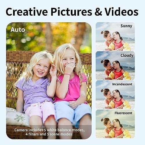 Digital Camera for Teens, FHD 4K 44MP Digital Camera with 64GB SD Card 16X Digital Zoom, Digital Camera Compact Point and Shoot Camera for Teens Boys Kids Camera Digital Black(Black) - Image 8