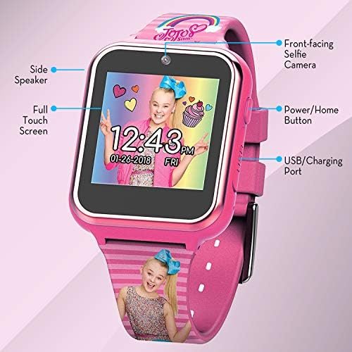 Accutime Kids Nickelodeon JoJo Siwa Educational Learning Touchscreen Smart Watch Toy for Girls, Boys, Toddlers - Selfie Cam, Learning Games, Alarm, Calculator, Pedometer & More (Model: JOJ4128AZ) - Image 2