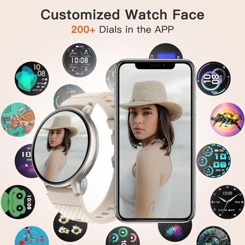 Smart Watch (Answer/Make Call), Smartwatch Fitness Tracker for Android and iOS Phones with Heart Rate Sleep Tracking, Multi Sport Modes, Blood Oxygen, Ai Voice Control,Fitness Watch for Women Men - Image 2