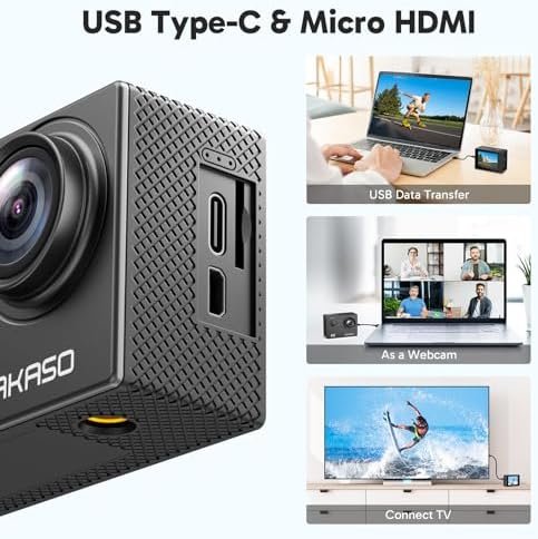 AKASO EK7000 4K30FPS 20MP Action Camera EIS Ultra HD Underwater Camera 131FT Waterproof Camera 170 Degree Wide Angle 4X Zoom Support External Microphone - Image 8