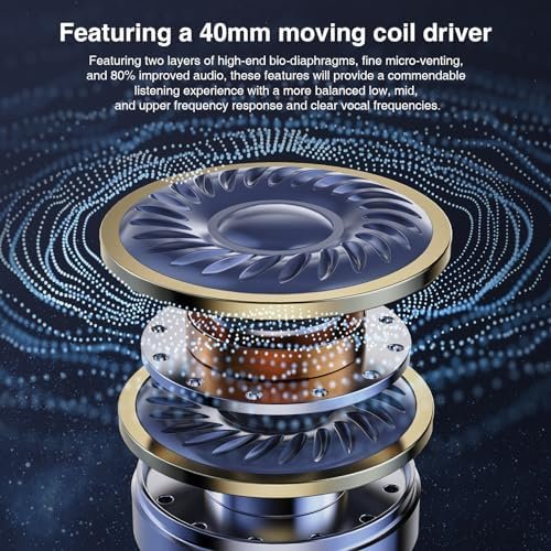 E600Pro Over Ear Headphones Hybrid Active Noise Cancelling, Wireless Bluetooth Headphones, aptX HD & Low Latency, Hi-Res Audio, Deep Bass, 68H Playtime - Black - Image 4