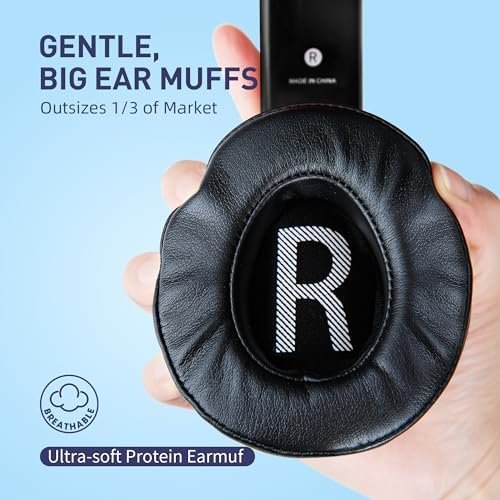 AILIHEN Headphones Wired with Microphone & Volume Control, Over-Ear Foldable Noise Isolation Headsets 3.5mm for Teens Adult (Grey) - Image 2