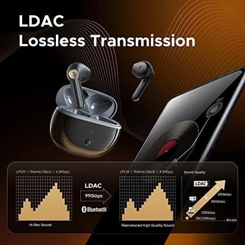 SoundPEATS True Wireless Earbuds, Air3 Deluxe HS Bluetooth 5.3 Headphones with 14.2mm Driver, 4 Mic Hi-Res Audio Wireless Ear Buds, IPX4 Waterproof Stereo in-Ear Earphones, 20Hrs, in-Ear Detection - Image 3