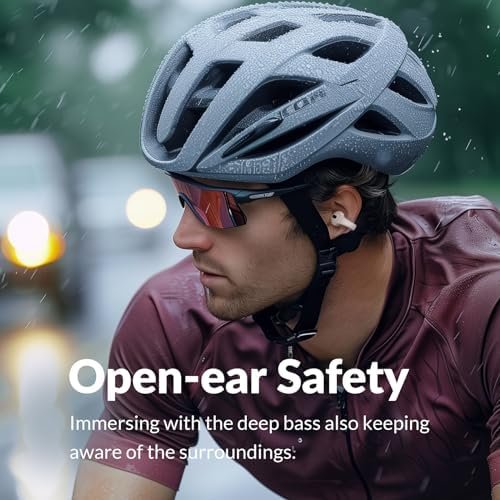 Q7 Wireless Open-Ear Headphones Bluetooth 5.3 Earbuds, Ultra Lightweight for Comfortable Clip On, DT 6.0 Technology for Personal Deep Bass, 34H Playtime Earphones, USB-C Quick Charge -White - Image 2