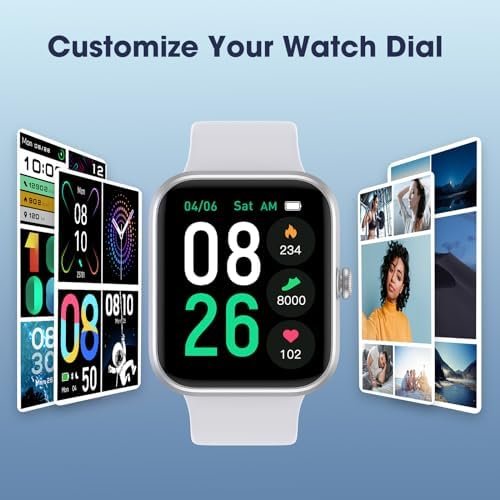 Smart Watch, Fitness Tracker Watch with Heart Rate Monitor, SpO2, Sleep Tracker, 45mm Fitness Watch IP68 Waterproof Smartwatch for Women Men Step Counter Pedometer for iOS and Android Phones - Image 5