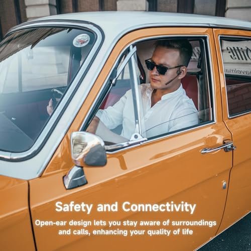 IFECCO Open Ear Headphones with Mic - Wireless Air Conduction Headphones with Noise Cancelling Microphone,Bluetooth Headset with Mic Mute for Computer/Laptop/PC/Cell Phone/Zoom/Skype - Image 4