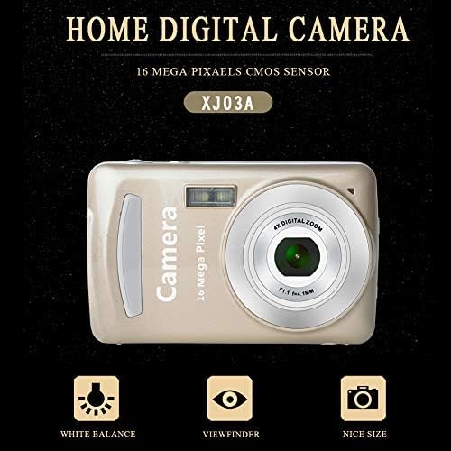 Digital Camera, 2.4'' TFT HD Digital Compact Cameras, 8X Digital Zoom Rechargeable Pocket Digital Cameras for Kids, Students, Teens, Elderly, Beginners Gold - Image 4