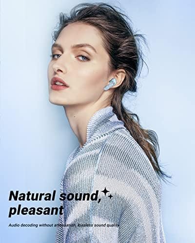 ACEFAST Wireless Earphones Bluetooth 5.3 Headphones LED Power Display Mini Crystal in-Ear Earbuds with Wireless Charging Case Touch Control Built-in Mic Headphone for Sports Waterproof Earphone - Image 8