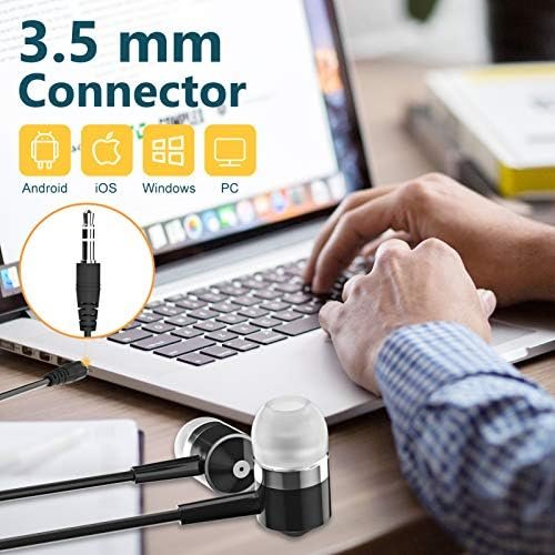 Earbud Headphones Bulk Wired Earphones Mixed Colors 10 Packs Compatible with iPhone Smartphone Computer Laptop MP3 School Classroom - Image 5