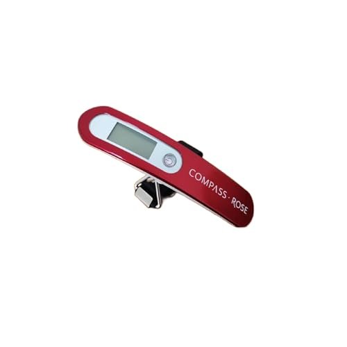 Digital Luggage Scale for Travel, Weighing Scale for Luggage, Suitcase Scale, Portable Luggage Scale Travel Digital Handheld - Battery Included, 110 Pounds, 4 Weight Units, Backlight LCD Screen, Red