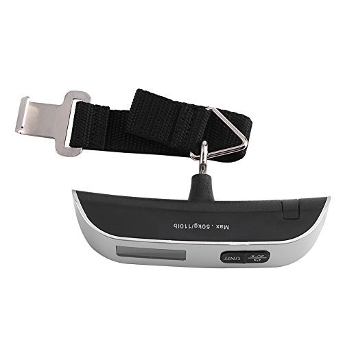 Digital Scale, Asixx Luggage Scale, Portable T-Shaped Digital Electronic Luggage Bag Scale with LCD Display and Backlight Temperature Testing Maximum Weighing 50kg - Image 2