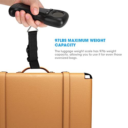Portable Luggage Scale, 50kg/110lb Travel Hanging Luggage Scale, Electronic Digital Weight with LCD Display, Mini Hanging Scale for Travel Household Outdoor Weighing - Image 2