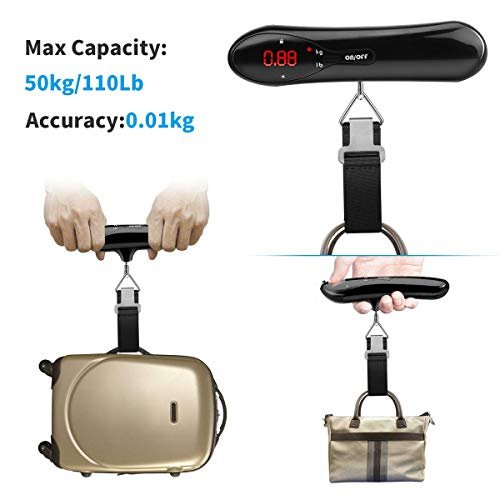 Digital Luggage Scale 50kg/110lb Portable Digital Travel Suitcase Scale Hanging Postal Baggage Scales Weight - Image 3