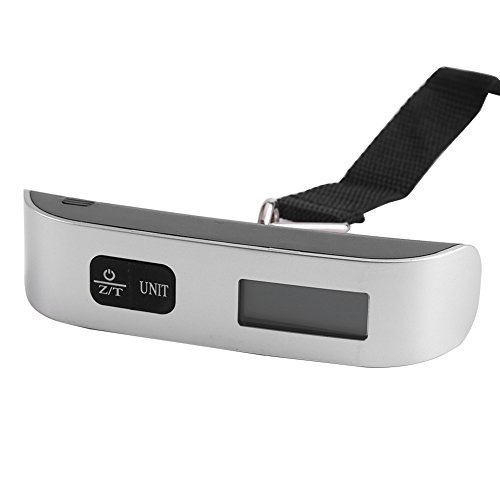 Digital Scale, Asixx Luggage Scale, Portable T-Shaped Digital Electronic Luggage Bag Scale with LCD Display and Backlight Temperature Testing Maximum Weighing 50kg