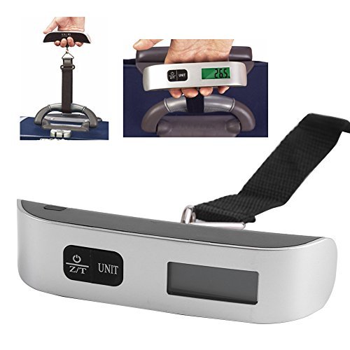 Digital Scale, Asixx Luggage Scale, Portable T-Shaped Digital Electronic Luggage Bag Scale with LCD Display and Backlight Temperature Testing Maximum Weighing 50kg - Image 3