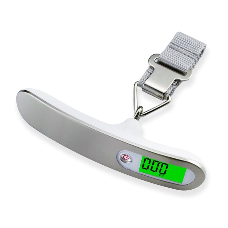 Portable Luggage Scale, 110lb/50kg Capacity, Digital Handheld Baggage Scale with T-Handle and Stainless Hook, Weight Scale for Suitcase, Travel Scale with 4 Units (lb, g, oz, kg) (Grey) - Image 4