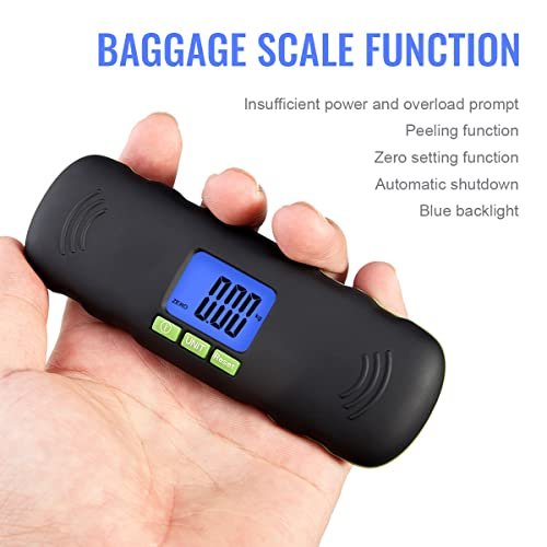 Digital Luggage Scale, 110LB Portable Hanging Baggage Scale with Backlit for Travel,Suitcase Weight Scale with Lock and Hook,Battery Included - Image 3