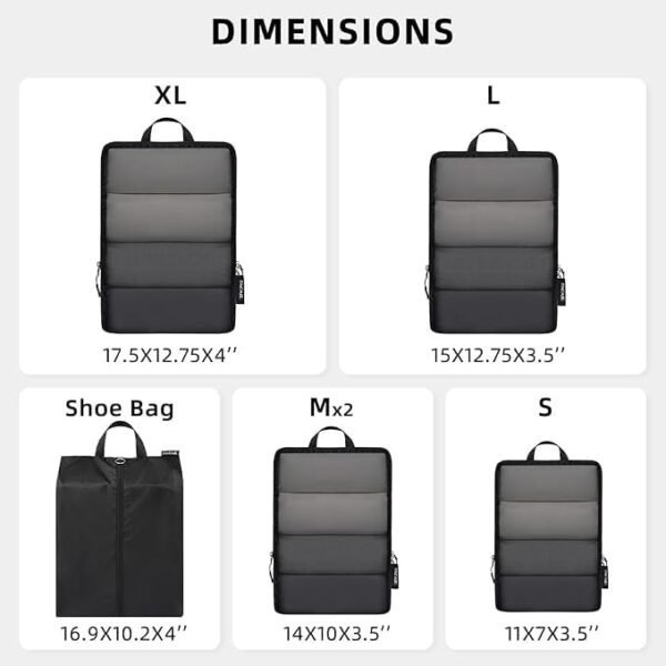 BAGAIL Digital Luggage Scale and 6 Set Ultralight Compression Packing Cubes - Image 4