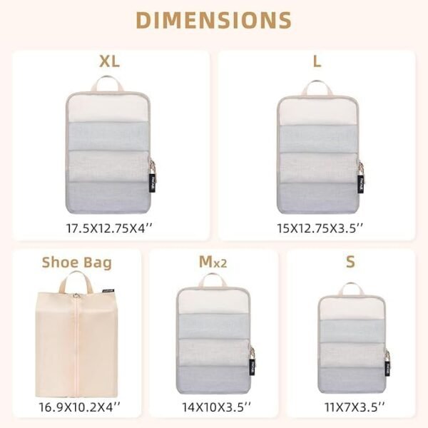 BAGAIL Digital Luggage Scale and 6 Set Ultralight Compression Packing Cubes - Image 4