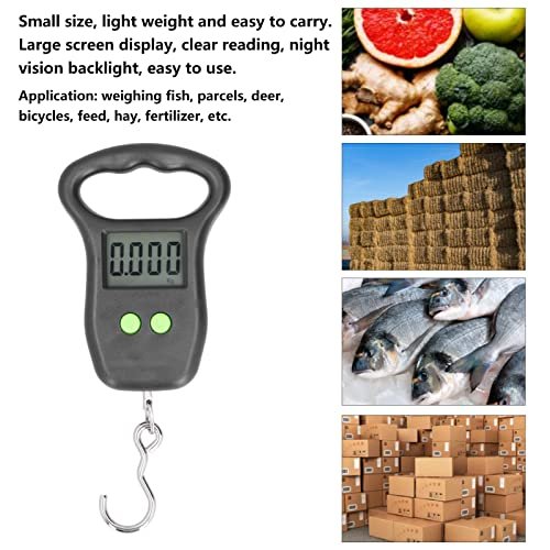 Digital Fish Scale Hanging Scale Fishing Scale Electronic Hanging Fish Weight Scale with Backlit LCD Display for Tackle Bag Luggage - Image 2