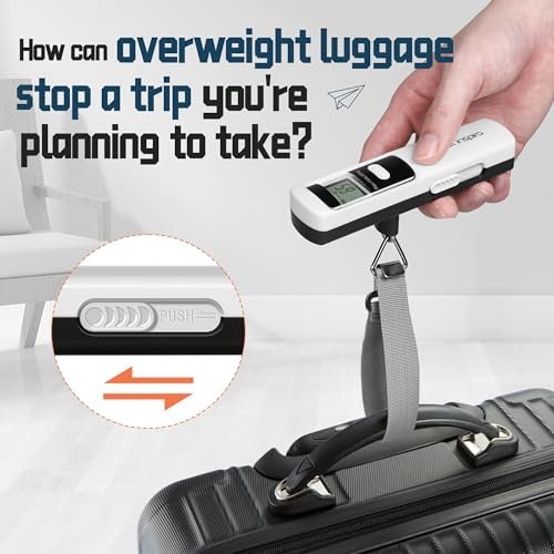 travel inspira Luggage Scale Battery-free, Portable Handheld Digital Suitcase Scale for Travelling, 110lbs/50kg - Image 4