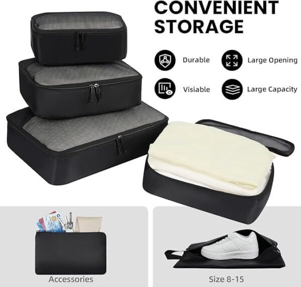 BAGAIL Digital Luggage Scale and 9 Set Packing Cubes Luggage Packing Organizer - Image 5
