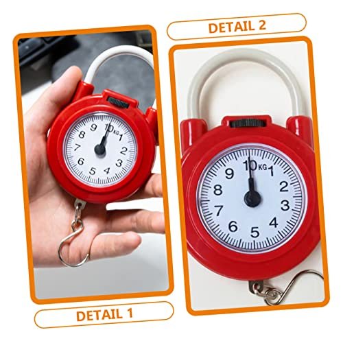 INOOMP 3pcs Spring Balance Portion Control Scales Portable Scales for Body Weight Portable Vegetables Scale Travel Bag Weighing Scale Spring Scale Crane Suitcase Weight Scale Hook Metal - Image 7