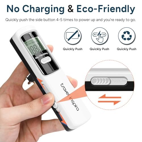 travel inspira Luggage Scale Battery-free, Portable Handheld Digital Suitcase Scale for Travelling, 110lbs/50kg - Image 3