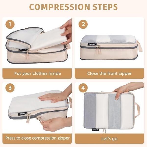 BAGAIL Digital Luggage Scale and 6 Set Ultralight Compression Packing Cubes - Image 6